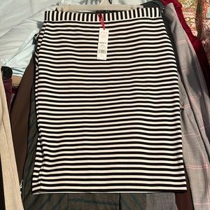 ELLE striped pencil skirt, black and white